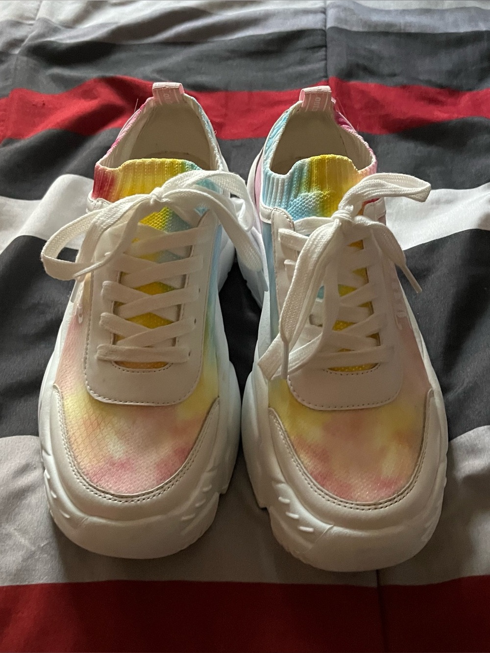 Juicy Couture Pastel Tie-Dye Chunky Lace-Up Sneakers